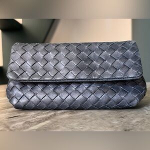 Bottega Veneta Gray Woven Clutch